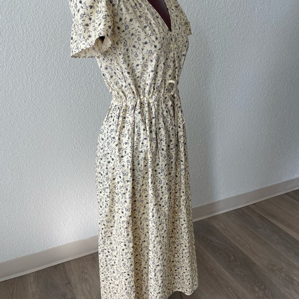 Christy Dawn Cream Floral Maxi Dress with Tie Waist - Picture 14 of 16